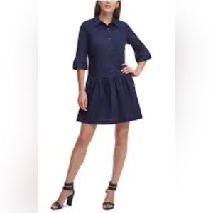 DKNY navy cotton dress